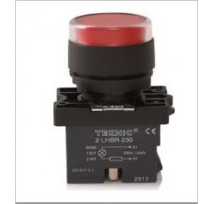 Teknic Red Illuminated Momentary Actuator W/O Bulb, P2ALRF4